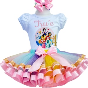 Princess Birthday Tutu Outfit: Personalized Baby Girl Party Set
