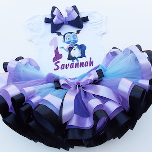 Vampirina Girls Birthday Outfit: Purple Party Tutu Set