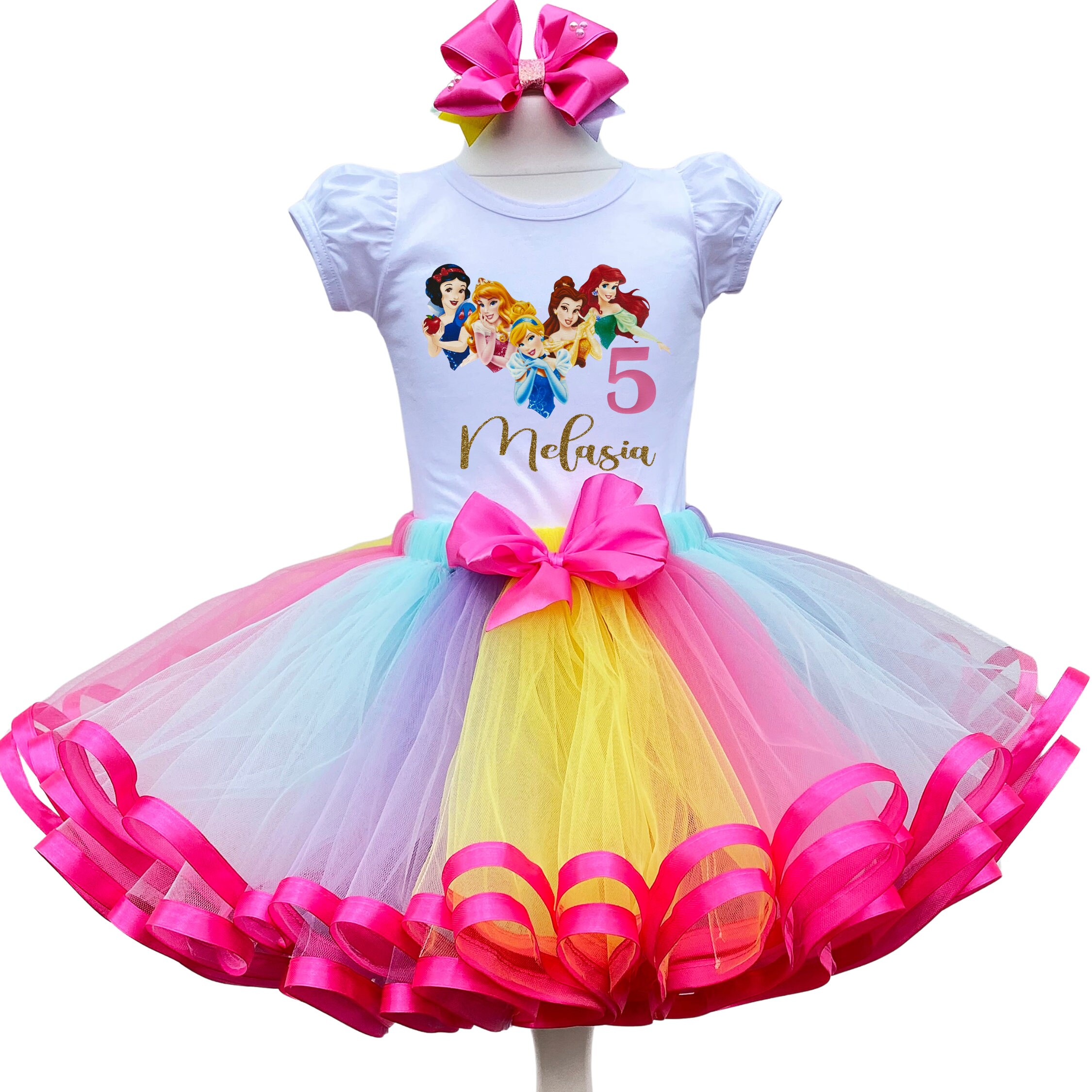 Princess Birthday Tutu Outfit: Personalized First Birthday Dress - Etsy