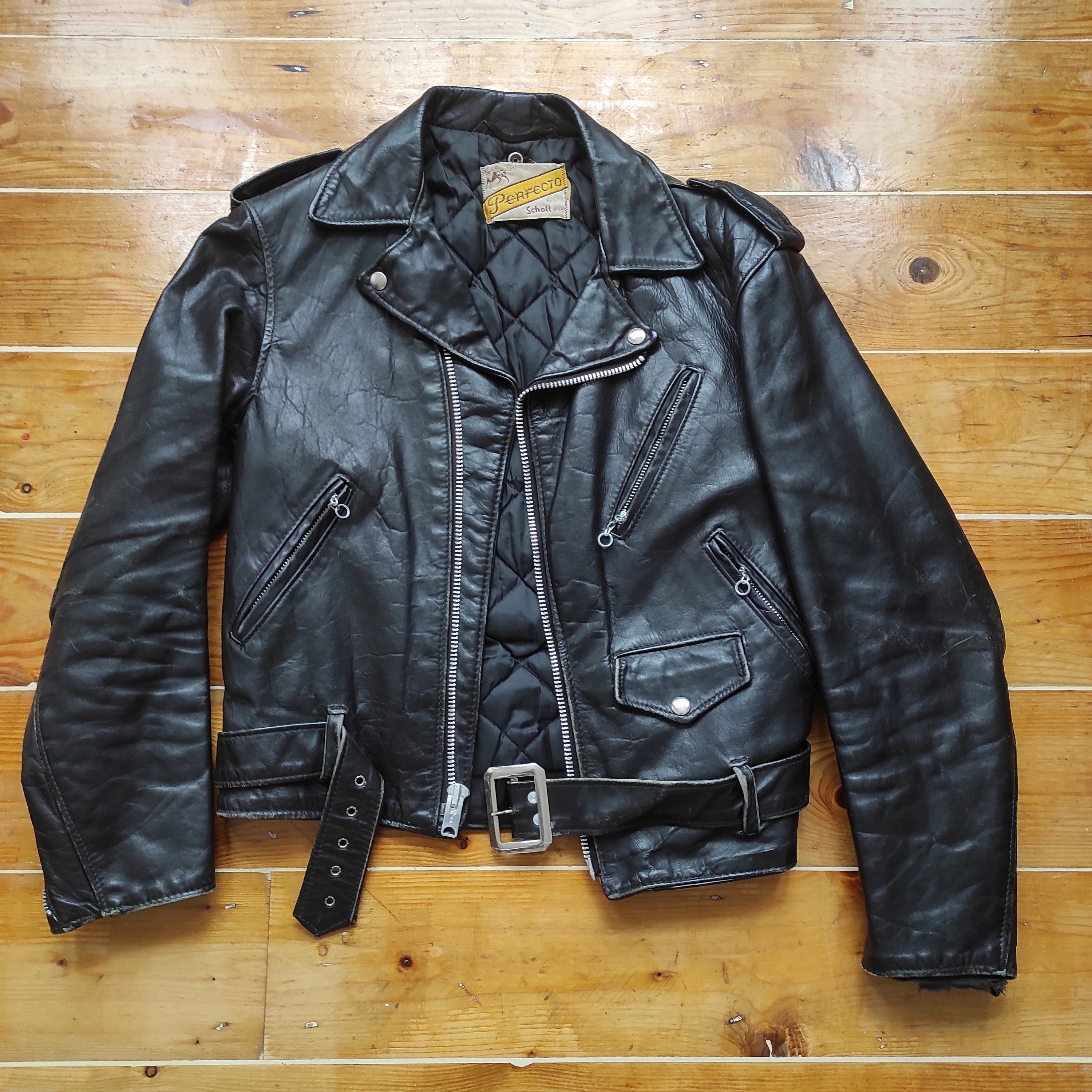 80s Black Leather Cropped Motorcycle Jacket With Fringe, Steer