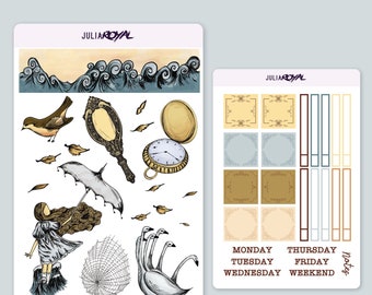 Illuminate Bujo Set · Aesthetic Planning Sticker Sheets