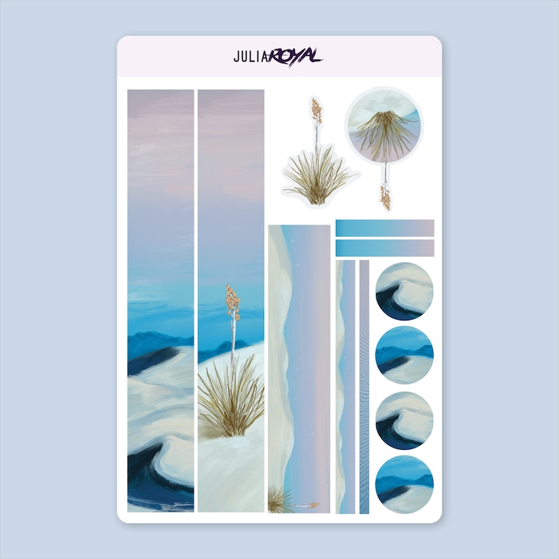 White Sands Landscape Bujo Set Planning Sticker Caddy Sheet image 1