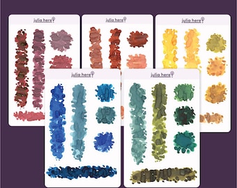Füllfederhalter Tinte Swatches · Clear Sticker Sheets