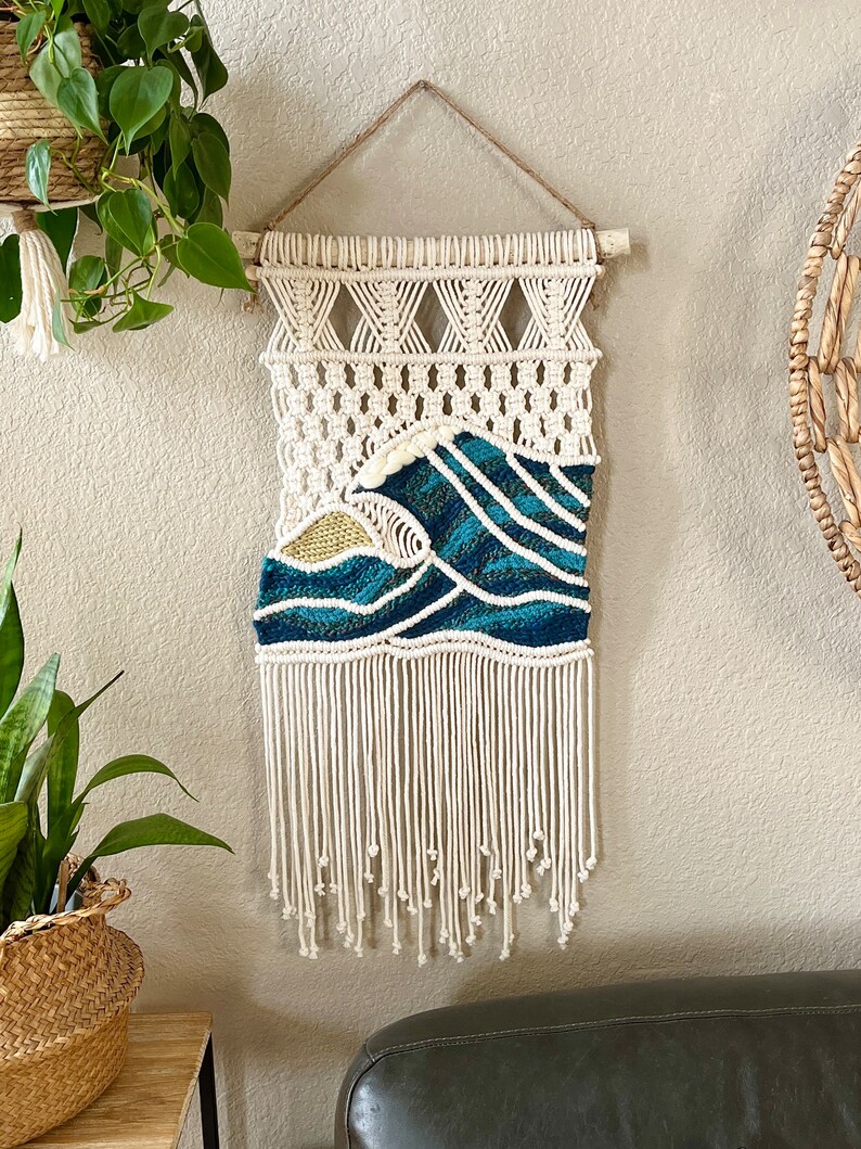 Macrame Wave Sunbeam Wave Macrame Wall Hanging - Etsy