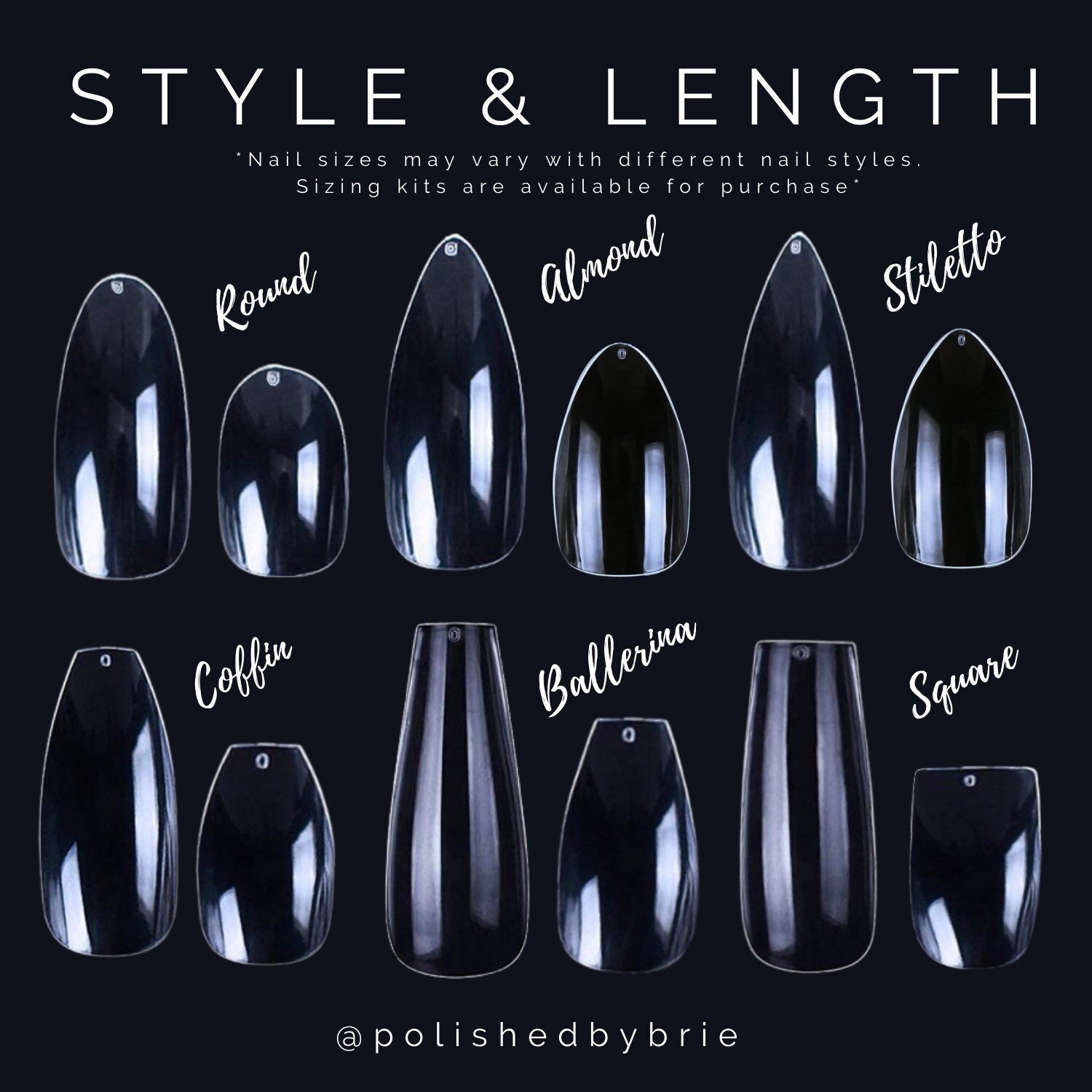 Nail Sizing Kit Nail Sizing Guide Find Your Nail Size Etsy