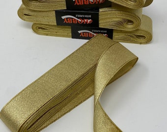 1-1/4 Inch METALLIC GOLD 30mm 100% POLYESTER Double Faced  Ribbon more than 10 yards  Lots of Colors to Choose From