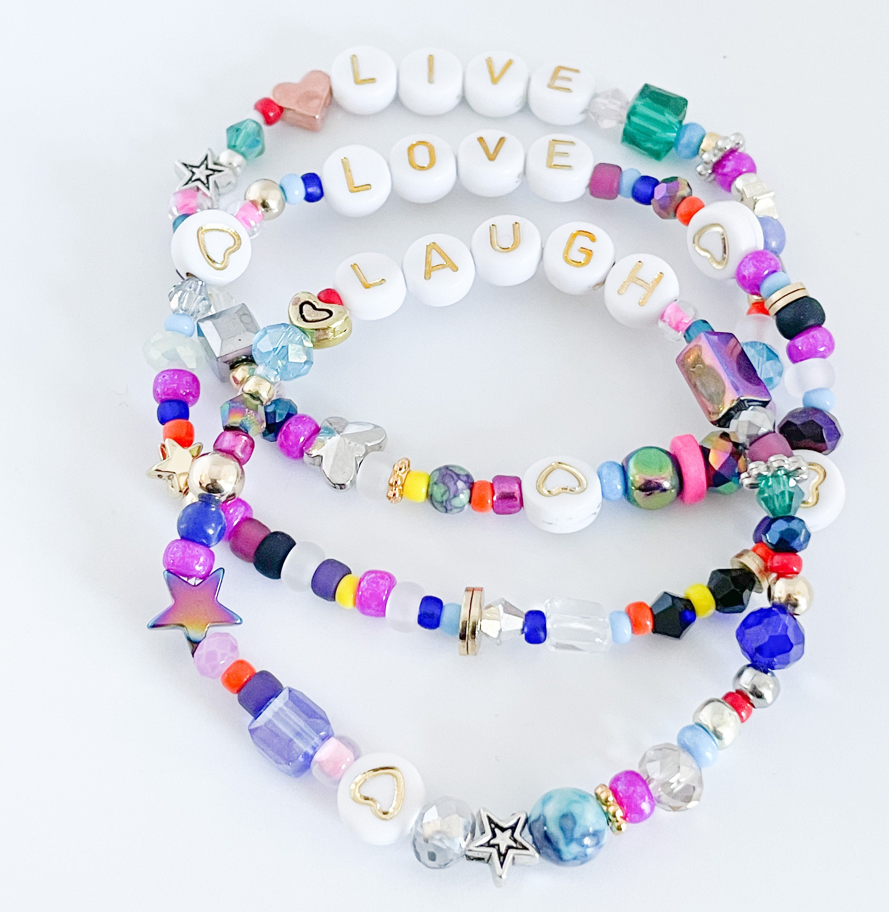 Bead Quote Bracelet Beaded Name Bracelet Baby Beaded Name Etsy