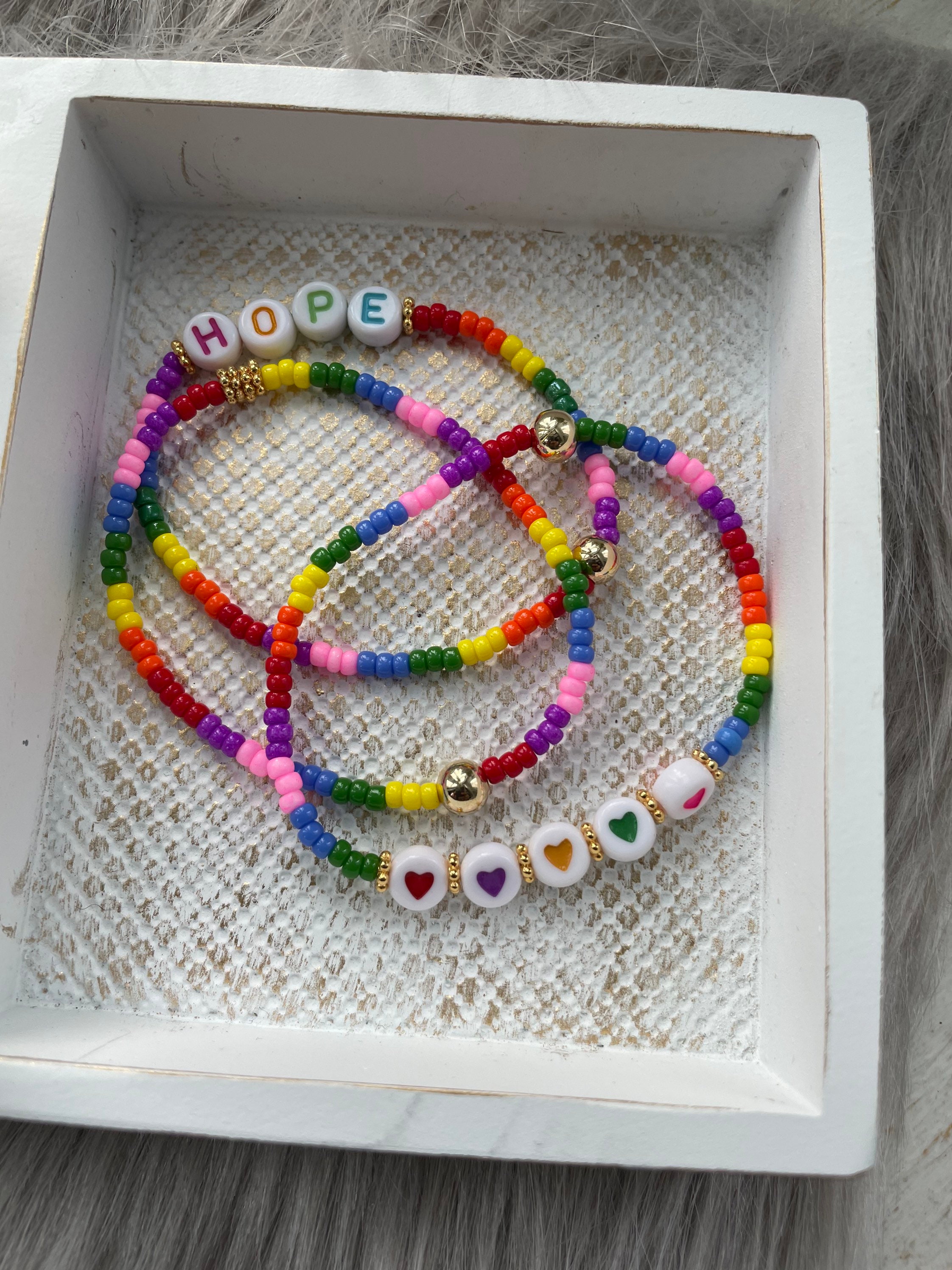 Regenbogen Armband Namensarmband Namensarmband Baby Etsy