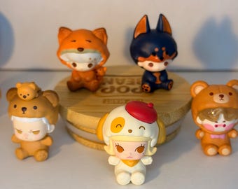 Ciondolo fatto a mano della serie Sweet Beans Animal Play / Ciondolo Pop Beans autentico / ciondolo per telefono con perline / ciondolo per borsa / portachiavi