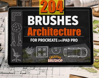 204 ARCHITECTURE STAMP BRUSHES for Procreate (Part 1)