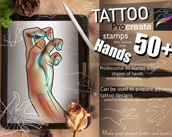50+ Hands Stamps (30+ kind of hands) Included shading lines SUPER SET