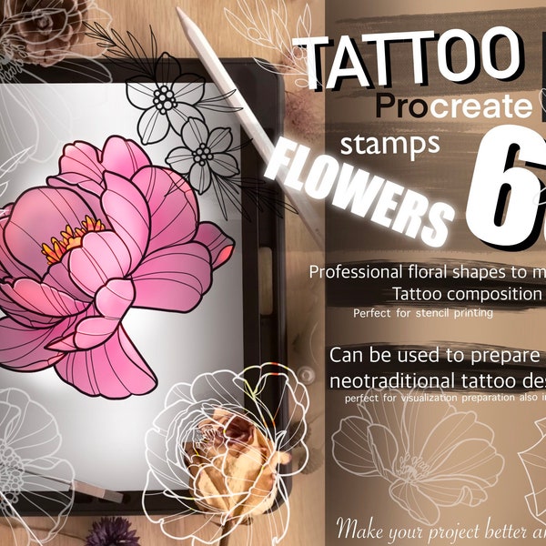 60 Procreate Floral Stamps SUPER SET