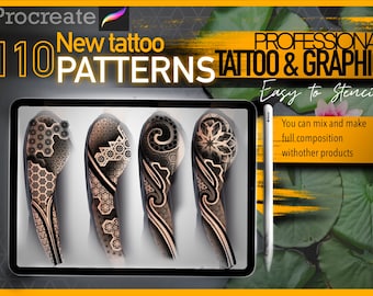 110 Patterns NEW Ultra set for Procreate!! A must have for tattooers and designers