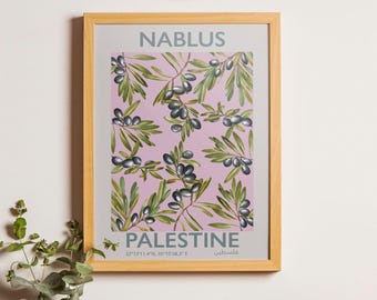 Palestine Olive Art Print | Nablus Poster (Digital Download)