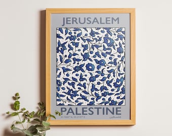 Palestine Jerusalem Ceramic Design Print | Palestinian Wall Art (Digital Download)