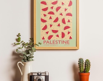 Palestine Watermelon Poster | Gaza Art Print (Digital Download)