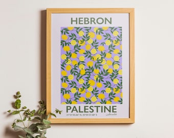 Palestine Lemon Art Print | Hebron Poster (Digital Download)