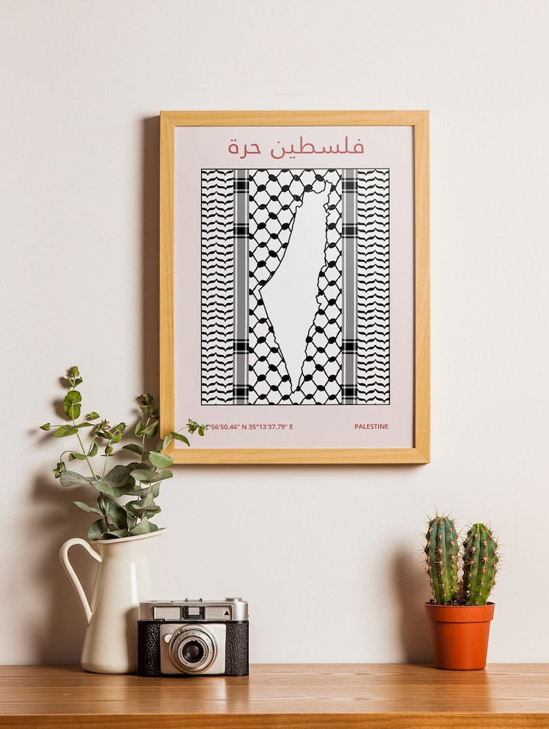 Palestine Poster Keffiyeh Poster Palestine Art Digital - Etsy