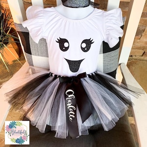 Ghost Toddler Costume, Ghost with Tutu, Cute Ghost Costume, Baby Halloween Costume, Ghost Halloween Costume, Deluxe Ghost Costume Baby