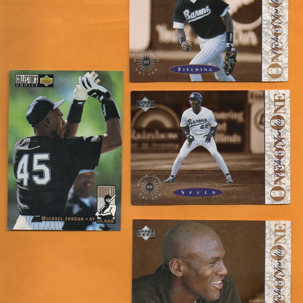 michael jordan white sox baseball card value