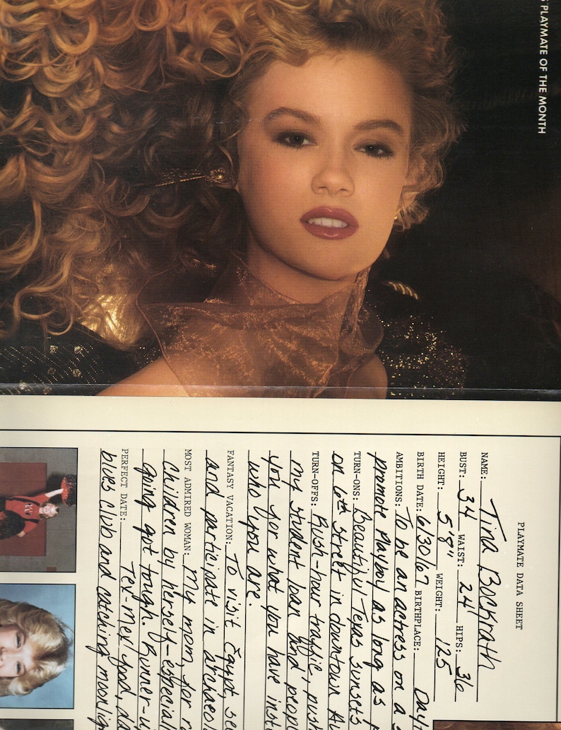 Vintage 1990 Playboy May Issue Tina Bockrath Centerfold Dave - Etsy