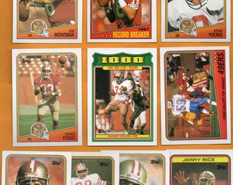 1988 San Francisco 49ers 20 card team set with 6 Hall of Famers Near Mint