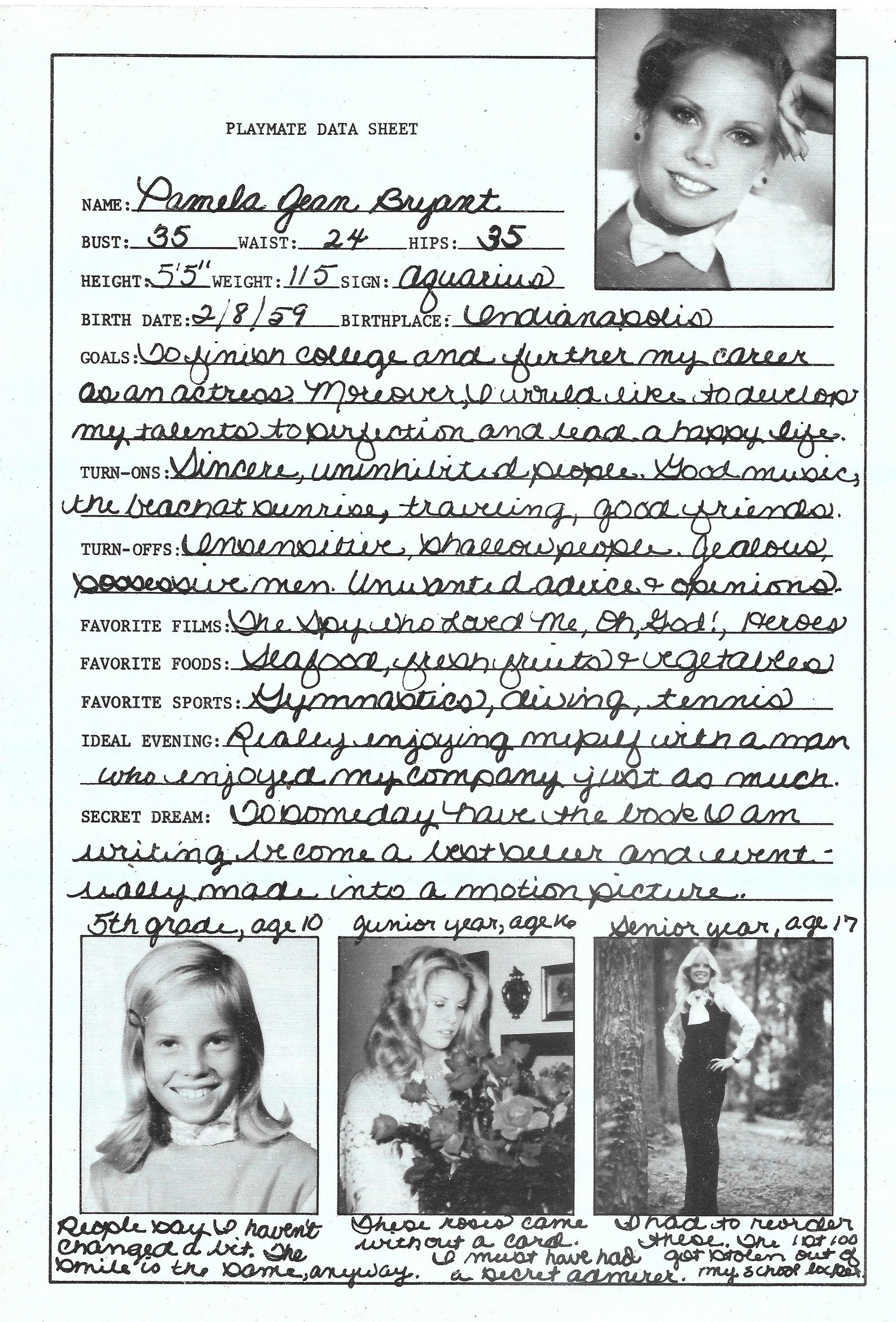 1978 Playboy April Pamela Bryant centerfold with 10 pages with | Etsy