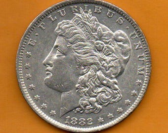 1882 - O Morgan Silver Dollar beautiful mirror-like finish - circulated and over 135 yrs old