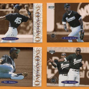 Lote de beisebol de 4 cartas do Michael Jordan Upper Deck de 1995, Chicago White Sox, quase novo