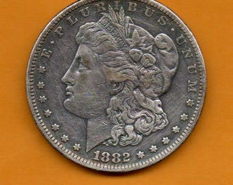 1882 - Srebrny dolar S Morgana w stonowanym kolorze - w obiegu, ma ponad 140 lat