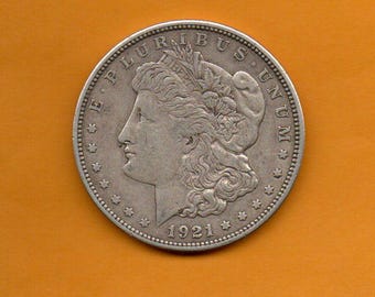 1921 - Srebrny dolar D Morgana w tonacji - w obiegu, ma ponad 100 lat