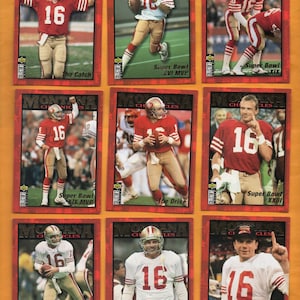 Joe Montana 1995 9 card Upper Deck lot San Francisco 49ers Notre Dame Near Mint