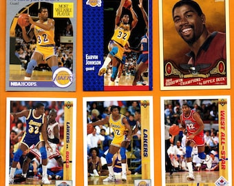 Magic Johnson 1990 - 2011 6 card lot Los Angeles Lakers legend Excellent to Near Mint condition