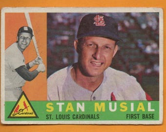 Stan Musial 1960 Topps #250 St Louis Cardinals Hall of Famer (kreuk)