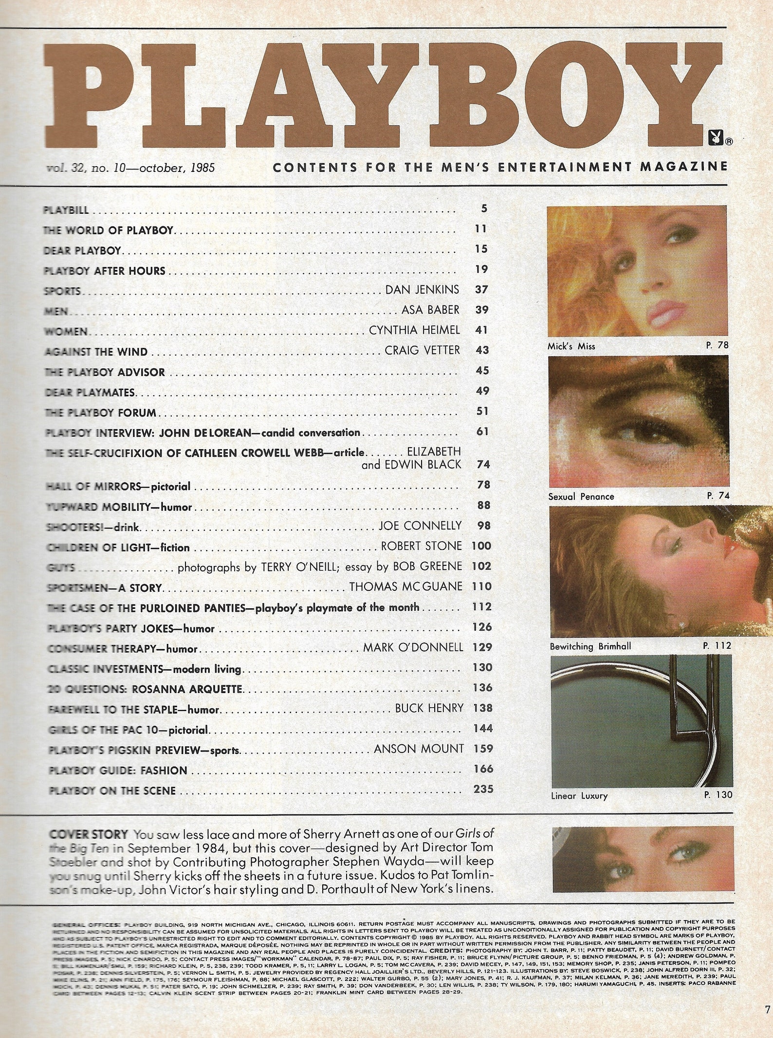 Vintage 1985 Playboy October Cynthia Brimhall Centerfold Girls Etsy