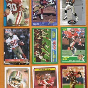 Jerry Rice 1988 - 2002 9 card lot San Francisco 49ers Near Mint