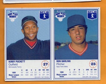 1987 Kraft Home Plate Heroes 3 panels with Boggs Sandberg Puckett & Clemens