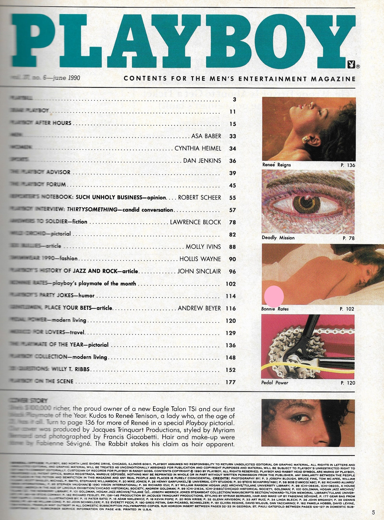 Vintage 1990 Playboy June Bonnie Marino Centerfold Renee - Etsy