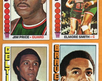 NBA Basketball 1976 - 1977 8 card lot with Jo Jo White and John Shumate