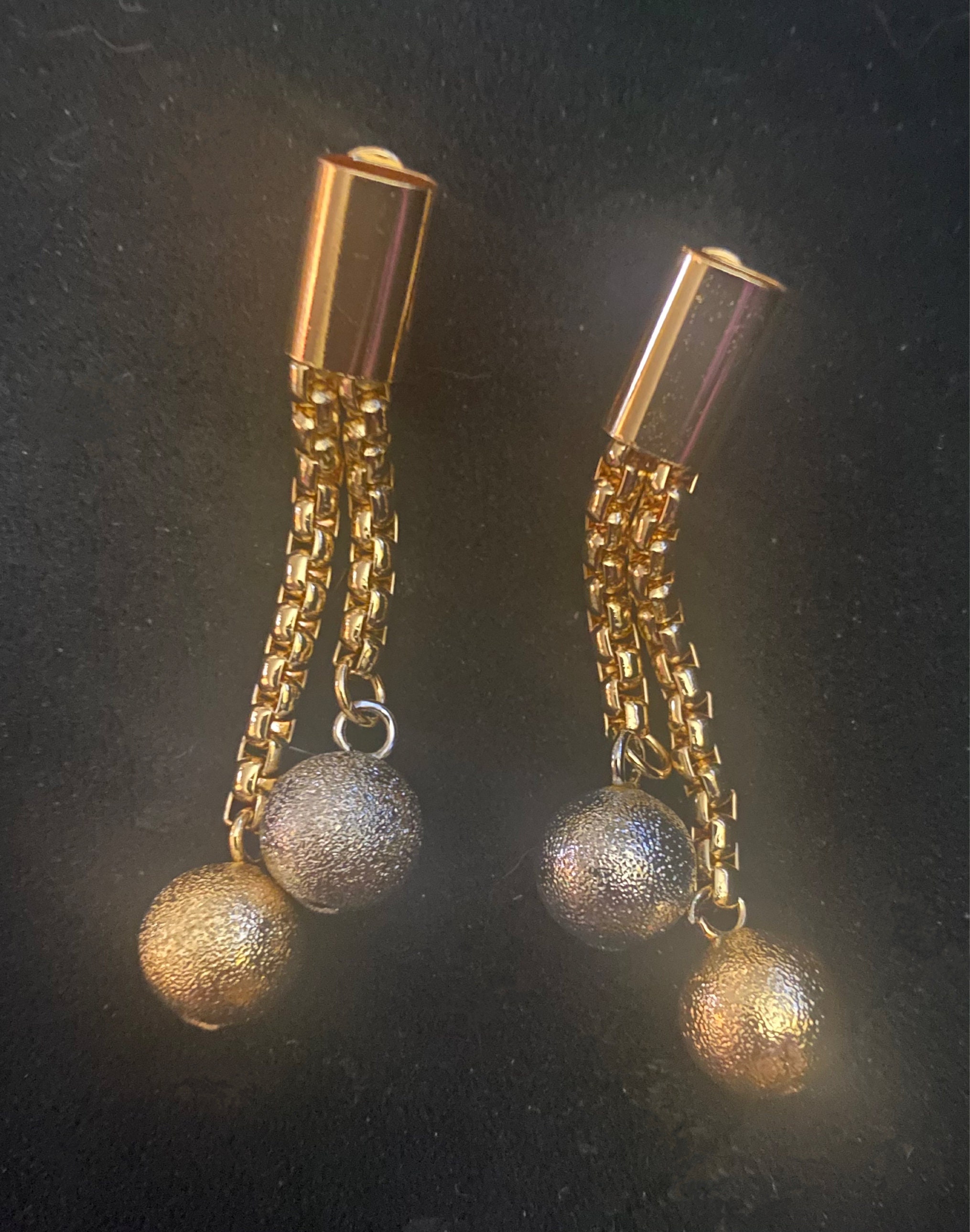 18KT Gold filled ball dangle necklace and earrings Etsy