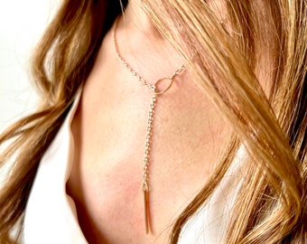 Dainty long layering gold Necklace - Elegant necklace - Minimalist Jewelry- Gift for Her- Delicate chain necklace-gift for daughter-layering