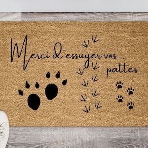 Funny animal doormat, please wipe your feet mat, funny dog door mat, dog theme gift, outdoor mat, dirty dog gift, farmer gift idea