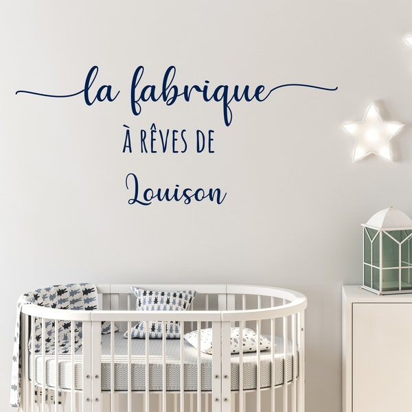 Stickers chambre bébé, cadeau de naissance personnalisé , Autocollant mural personnalisable, décoration mur nursery, cadeau de Noël bébé