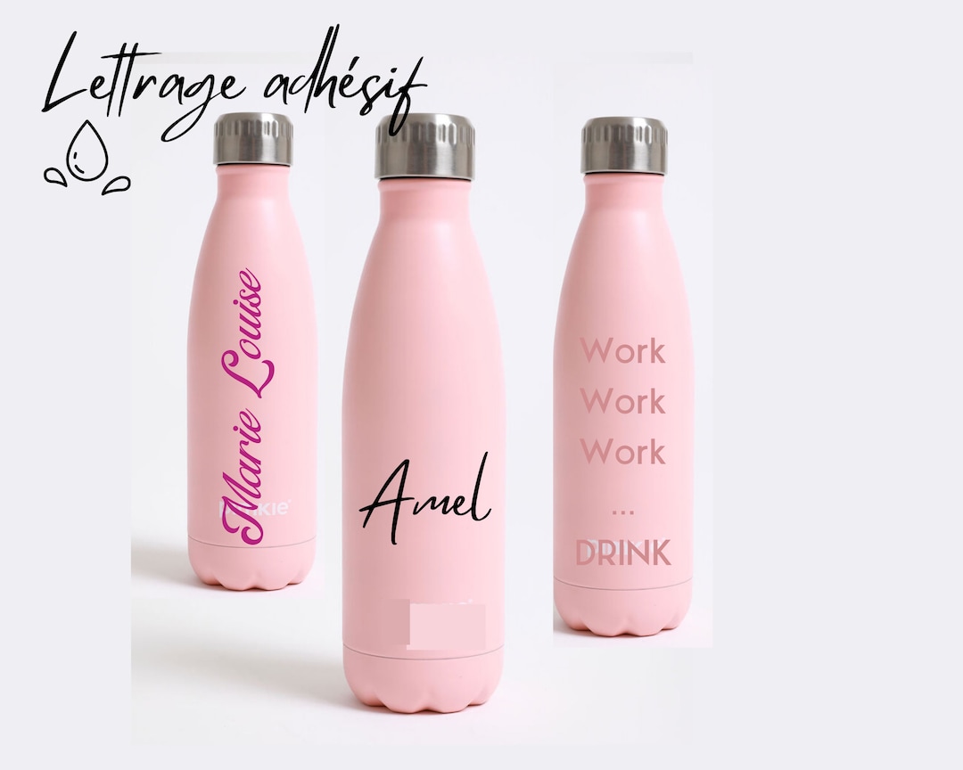 Stickers gourde, adhésif vinyle personnalisé , prénom autocollant