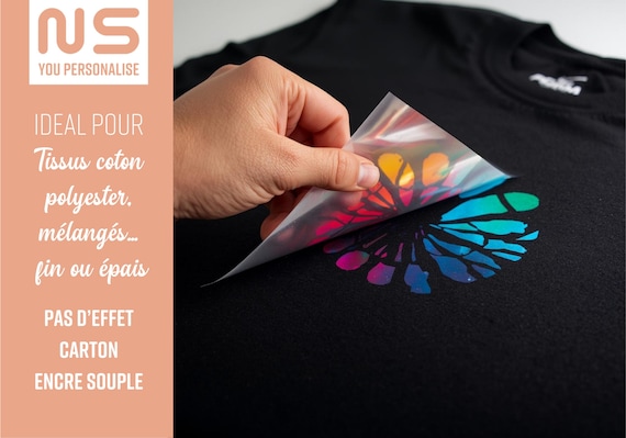 Impression DTF pour transfert textile coton ou polyester - Prêt à presser - Fer ou presse