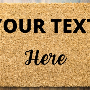 Your text here, Custom doormat, personalized outdoor mat, housewarming gift, customized home decor image 2