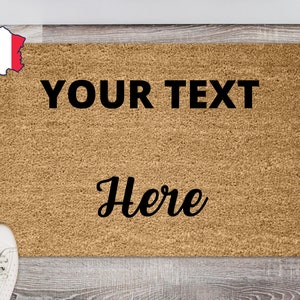 Your text here, Custom doormat, personalized outdoor mat, housewarming gift, customized home decor image 1