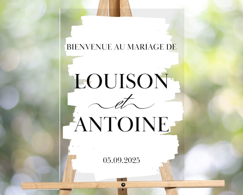 Autocollant panneau de mariage, texte adhésif vendu lignes par lignes image 6