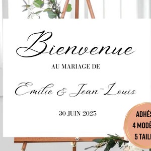 Autocollant mariage pour panneau de bienvenue adhésif personnalisable stickers bienvenue Lettrage adhésif Modèle 2