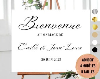 Autocollant mariage pour panneau de bienvenue - adhésif personnalisable - stickers bienvenue - Lettrage adhésif